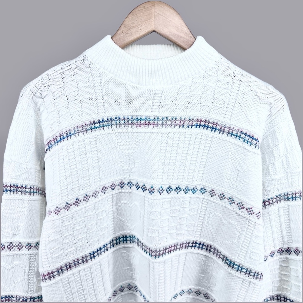 Vtg Basic Edition Oversized Tunic Sweater Large W… - image 3